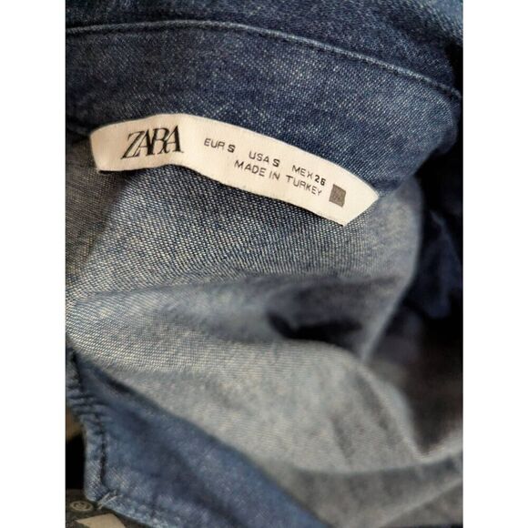 Zara double breasted denim dress Small - Picture 2 of 7
